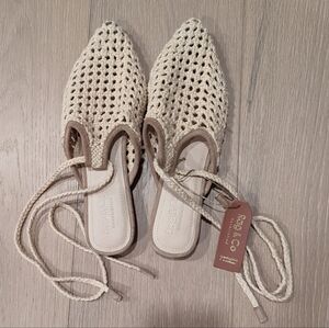 Beige Crochet Women's Shoes